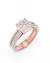 18K Gold & Diamond Ring For Women KRL10406